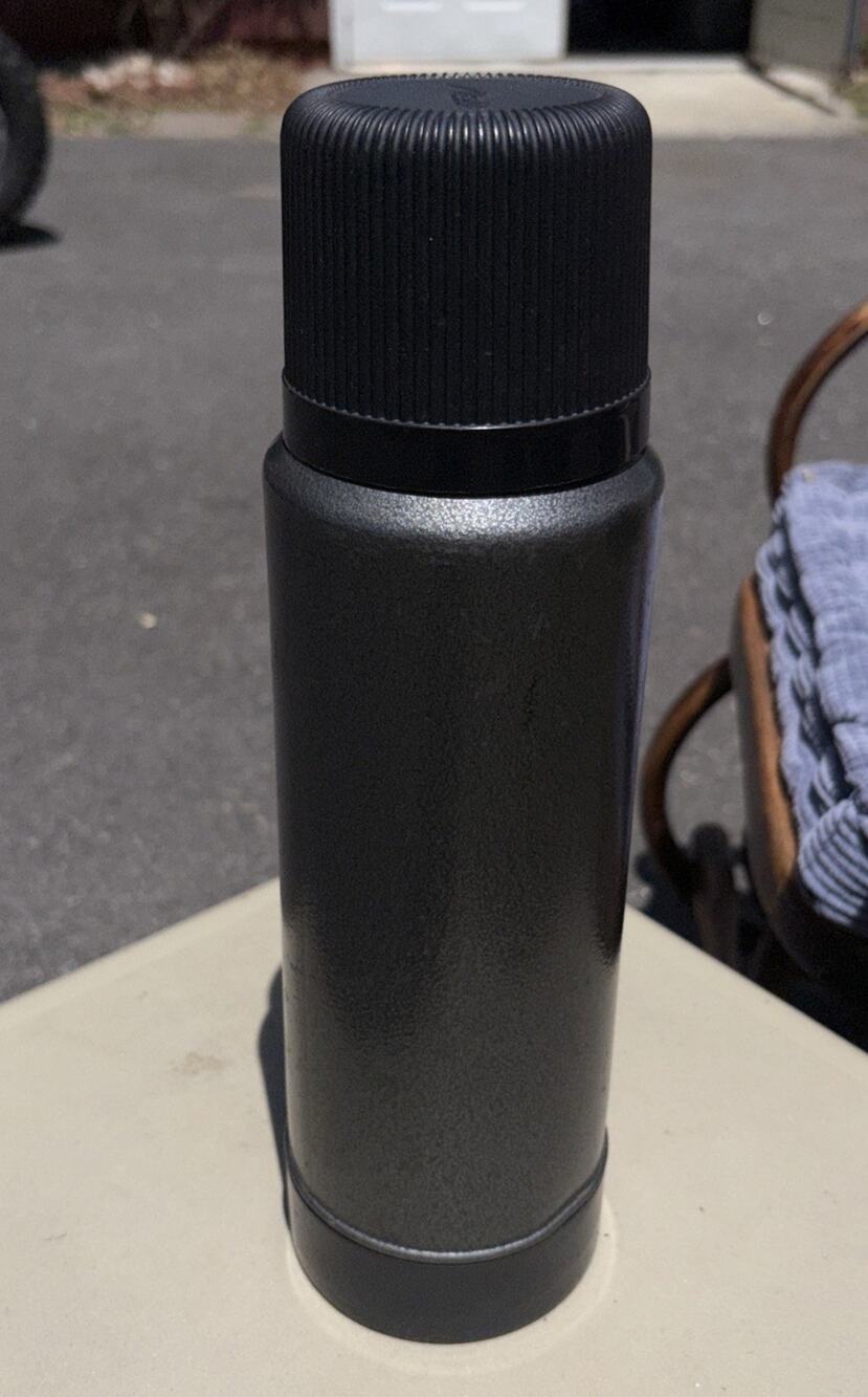 Vintage Aladdin 1 Quart Gray Hammered Vacuum Bottle Thermos SB950H USA Nashville